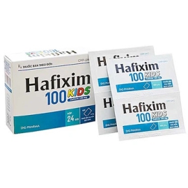 Thuốc Hafixim 100 Kids DHG điều trị nhiễm khuẩn do vi khuẩn nhạy cảm (24 gói)