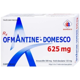 Thuốc Ofmantine Domesco 625mg điều trị các bệnh nhiễm khuẩn (14 viên)