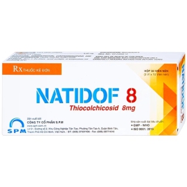 Thuốc Natidof 8mg SPM điều trị thoái hóa đốt sống, vẹo cổ, đau lưng (30 viên)
