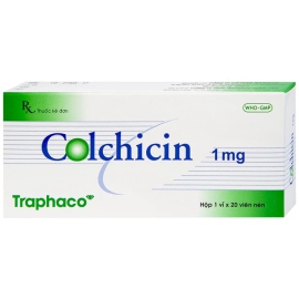 Thuốc Colchicin 1mg Traphaco điều trị dài ngày bệnh gút, viêm khớp (20 viên)