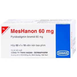 Thuốc MesHanon 60mg điều trị nhược cơ, tắc ruột (3 vỉ x 10 viên)