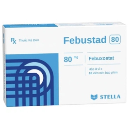 Thuốc Febustad 80mg Stella điều trị tăng acid uric huyết mạn (3 vỉ x 10 viên)