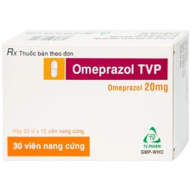 Thuốc Omeprazol TVP 20mg điều trị và ngăn ngừa tái phát loét dạ dày, tá tràng (3 vỉ x 10 viên)