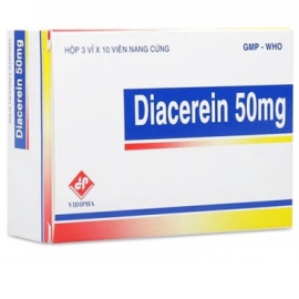 Thuốc Diacerein 50mg Vidipha điều trị viêm xương khớp (3 vỉ x 10 viên)