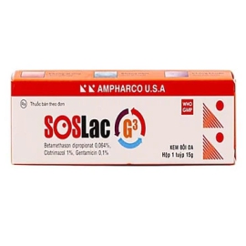 Kem bôi da Soslac G3 Ampharco điều trị viêm da dị ứng, nhiễm nấm (15g)