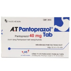 Thuốc Pantoprazol 40mg An Thiên hỗ trợ điều trị loét dạ dày, tá tràng (10 viên x 10 vỉ)