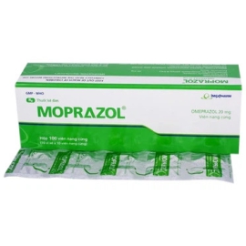 Thuốc Moprazol 20mg Imexpharm điều trị viêm loét dạ dày (10 vỉ x 10 viên)