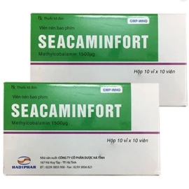 Thuốc Seacaminfort 1500mcg Hadiphar điều trị bệnh lý thần kinh ngoại biên (100 viên)