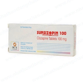 Thuốc Sunsizopin 100mg Sun Pharma điều trị tâm thần phân liệt (5 vỉ x 10 viên)