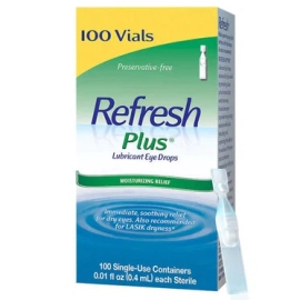 Thuốc nhỏ mắt Refresh Plus Allergan giảm khô mắt, mắt đỏ (30 ống x 0.4ml)
