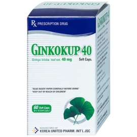 Thuốc Ginkokup 40mg Korea United điều trị bệnh sa sút trí tuệ (6 vỉ x 10 viên)