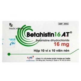 Thuốc Betahistin 16mg An Thiên hỗ trợ điều trị chóng mặt choáng váng (100 viên)