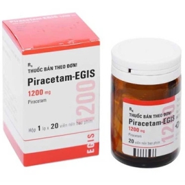 Viên nén Piracetam-EGIS 1200mg điều trị hội chứng tâm thần thực thể, chứng giật rung cơ (20 viên)