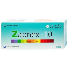 Thuốc Zapnex 10mg Đạt Vi Phú điều trị duy trì bệnh tâm thần phân liệt (30 viên)