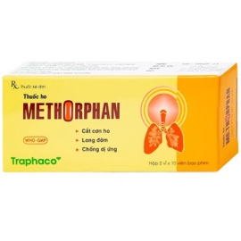 Thuốc ho Methorphan Traphaco hỗ trợ điều trị ho khan, ho có đờm (2 vỉ x 10 viên)