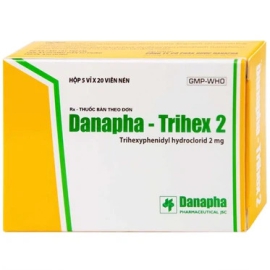 Thuốc Danapha-Trihex 2Mg Danapha điều trị bệnh Parkinson (5 vỉ x 20 viên)