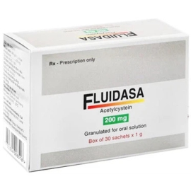 Thuốc Fluidasa 200mg Laboratorio Farmindustria hỗ trợ tiêu chất nhầy (30 gói)