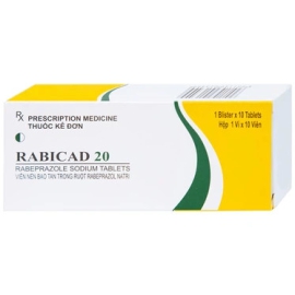 Thuốc Rabicad 20mg Cadila điều trị viêm loét dạ dày, tá tràng (10 viên)