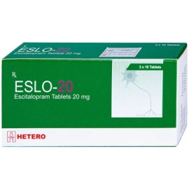 Thuốc Eslo 20mg Hetero điều trị trầm cảm hoặc các rối loạn lo âu (3 vỉ x 10 viên)