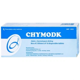 Thuốc Chymodk 8.4mg Hà Tây điều trị phù nề mô mềm do chấn thương (2 vỉ x 10 viên)