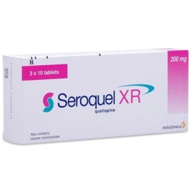 Thuốc Seroquel XR 200mg AstraZeneca điều trị tâm thần phân liệt (3 vỉ x 10 viên)