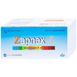 Thuốc Zapnex 5mg Đạt Vi Phú điều trị tâm thần phân liệt (6 vỉ x 10 viên)