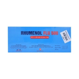 Thuốc Rhumenol Flu 500 Medipharco điều trị các chứng đau và sốt (25 vỉ x 4 viên)
