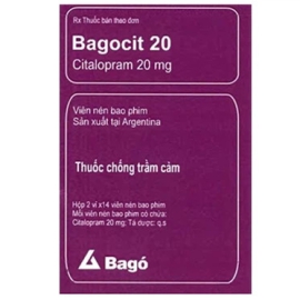 Thuốc Bagocit 20mg Bagó hỗ trợ điều trị bệnh trầm cảm (2 vỉ x 14 viên)
