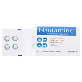 Thuốc Nautamine Sanofi chống say xe (20 vỉ x 4 viên)