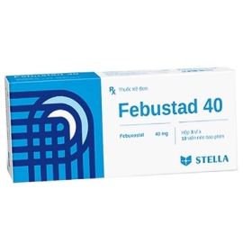 Thuốc Febustad 40mg Stella điều trị tăng acid uric huyết mạn tính (3 vỉ x 10 viên)