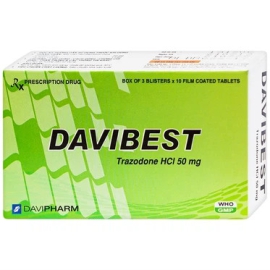 Thuốc Davibest 50mg Đạt Vi Phú điều trị triệu chứng trầm cảm (30 viên)