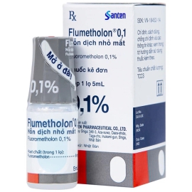 Thuốc nhỏ mắt Flumetholon 0.1% Santen điều trị viêm bờ mi, viêm kết mạc (5ml)