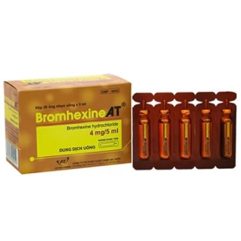 Thuốc Bromhexine A.T 4mg/5ml An Thiên làm loãng đờm nhiễm khuẩn đường hô hấp (30 ống)