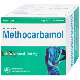 Thuốc Methocarbamol 500mg Khánh Hòa giảm các cơn đau do chấn thương (100 viên)