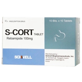 Thuốc S-Cort 100mg điều trị loét dạ dày, tổn thương niêm mạc (100 viên)
