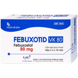 Thuốc Febuxotid 80mg VK80 An Thiên điều trị tăng acid uric máu (3 vỉ x 10 viên)