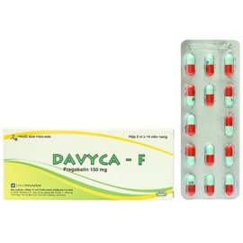 Thuốc Davyca F 150mg Davi Pharm điều trị rối loạn lo âu lan tỏa (2 vỉ x 14 viên)