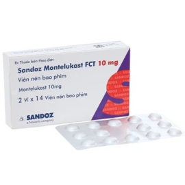 Thuốc Sandoz Montelukast FCT 10mg điều trị hen phế quản (2 vỉ x 14 viên)