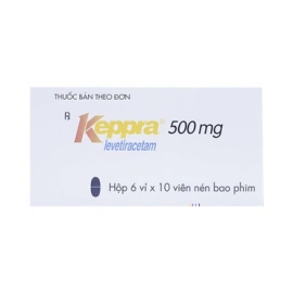 Thuốc Keppra 500mg GSK điều trị các cơn động kinh (6 vỉ x 10 viên)