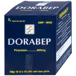 Thuốc Dorabep 800mg Đông Nam điều trị rối loạn chức năng não (10 vỉ x 10 viên)