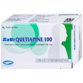 Thuốc Savi Quetiapine 100mg điều trị tâm thần phân liệt (30 viên)