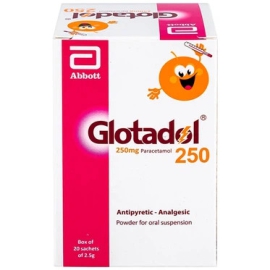 Bột Glotadol 250mg Abbott hỗ trợ giảm đau và hạ sốt (20 gói x 2.5g)