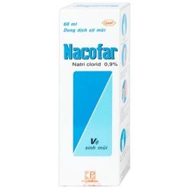 Xịt mũi Nacofar Pharmadic vệ sinh mũi, giảm nghẹt mũi (60ml)