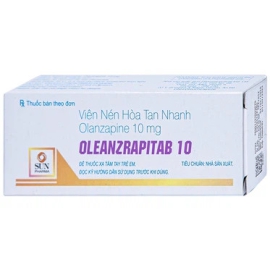 Thuốc Oleanzrapitab 10mg Sun Pharma điều trị tâm thần phân liệt (5 vỉ x 10 viên)