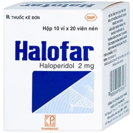 Thuốc Halofar 2mg Pharmedic điều trị biểu hiện rối loạn tâm thần (10 vỉ x 20 viên)