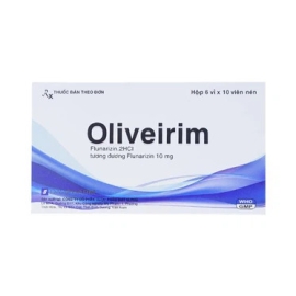 Thuốc Oliveirim 10mg Đạt Vi Phú điều trị rối loạn tiền đình (6 vỉ x 10 viên)