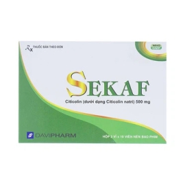 Thuốc Sekaf 500mg Davi Pharm điều trị rối loạn mạch máu não (2 vỉ x 10 viên)