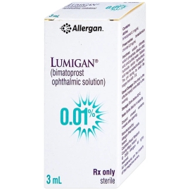 Dung dịch nhỏ mắt Lumigan 0.01% Allergan điều trị tăng nhãn áp góc hẹp (3ml)