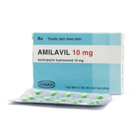 Thuốc Amilavil 10mg Hasan hỗ trợ điều trị trầm cảm, đái dầm ở trẻ lớn (4 vỉ x 15 viên)