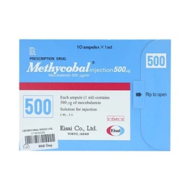 Thuốc Methycobal Injection 500µg Eisai điều trị thiếu máu (10 ống x 1ml)